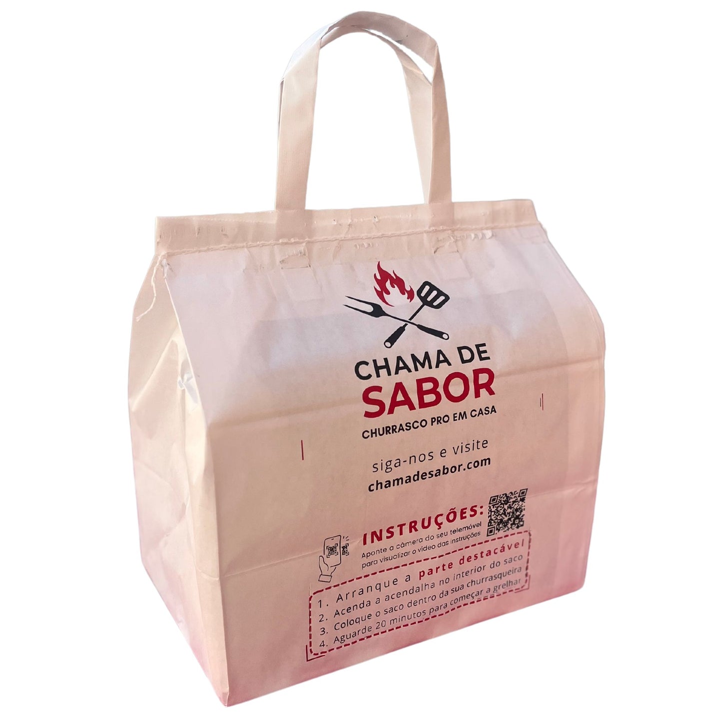 Saco Carvão Auto-acendível Chama de Sabor