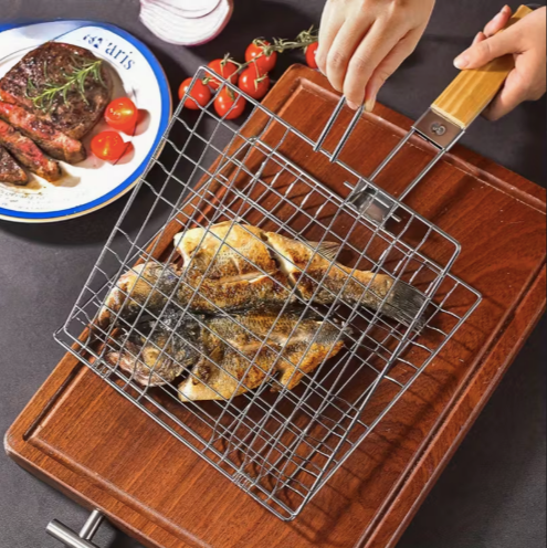 Grelha de Cesta retangular ideal para Legumes ou peixes