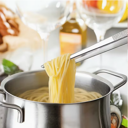 Conjunto de 2 Pinças de Cozinha em Aço Inoxidável: Precisão, Durabilidade e Poupança de Espaço